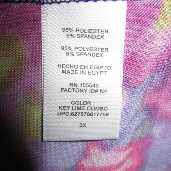 3X Plus Size Daisy Fuentes Very Colorful Blouse top shirt womens twist front - Picture 6 of 6